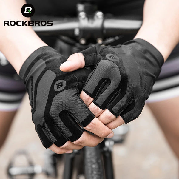 ROCKBROS Men's Fingerless Cycling Gloves