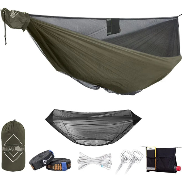 12Ft Camping Hammock with Mosquito Net