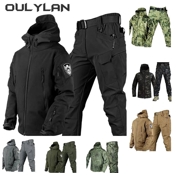 Men’s Tactical Camo Soft Shell Jacket & Pants Set