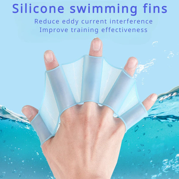 Silicone Swim Training Fins & Webbed Gloves – For Adults & Kids