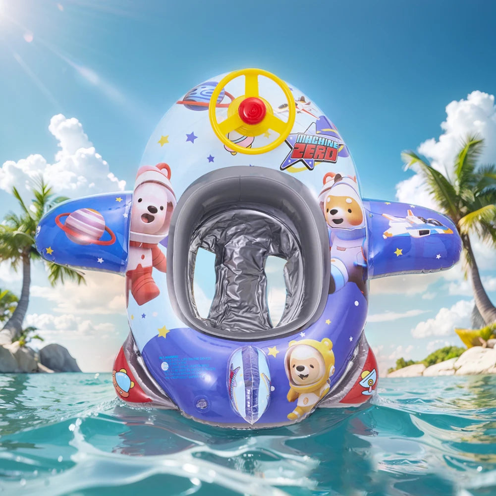 Baby Inflatable Swim Ring with Steering Wheel