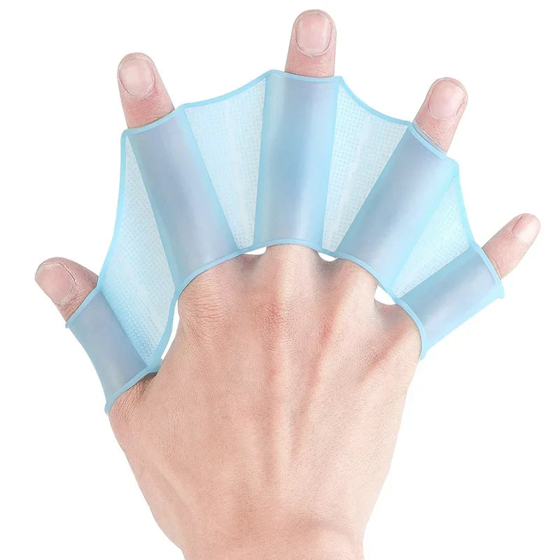 Silicone Swim Training Fins & Webbed Gloves – For Adults & Kids
