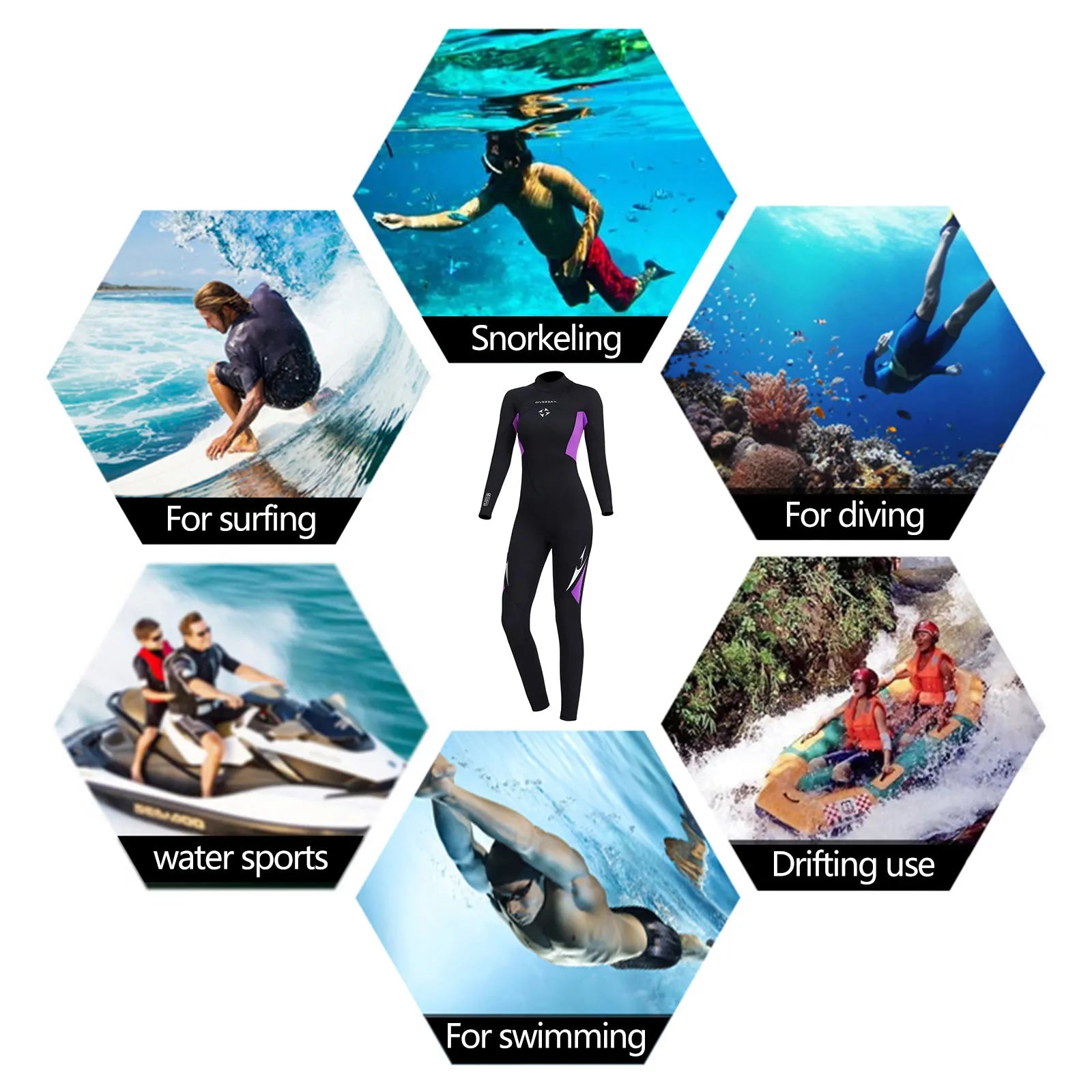 3mm Women's Swim Wetsuit for Diving & Surfing