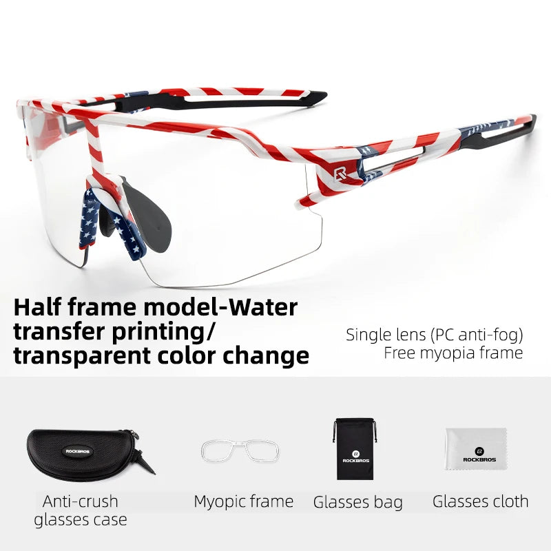 ROCKBROS Photochromic Polarized Cycling Glasses