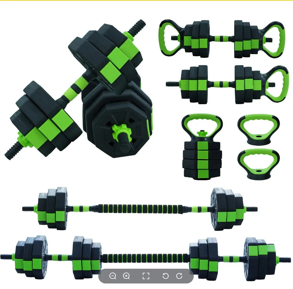 4-in-1 Adjustable Kettlebell &amp; Dumbbell Set – 66lbs/88lbs Home Gym Fitness Kit