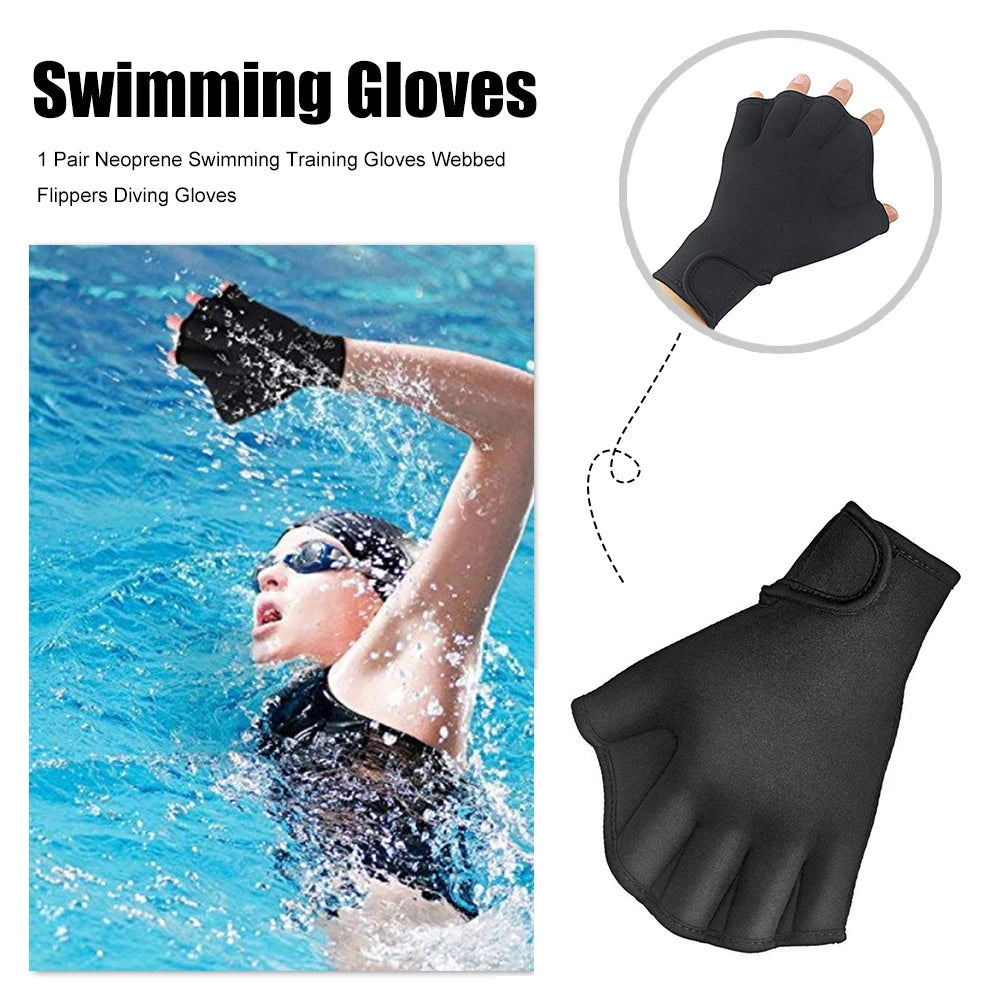 Silicone Swimming Fins Webbed Gloves