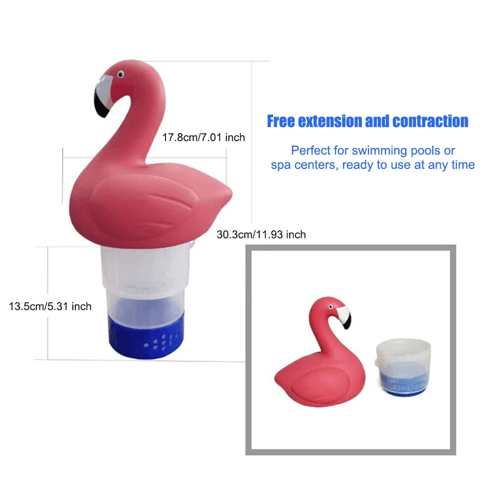 Solar Powered Flamingo Pool Chlorine Floater