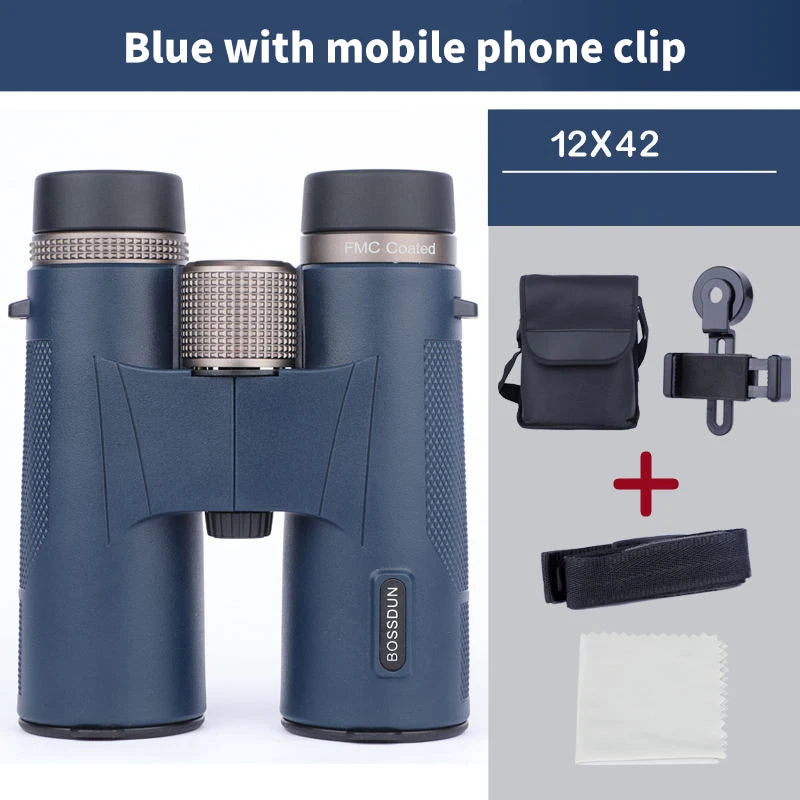 12x42 HD Professional Binoculars – ED Lens &amp; BAK4 Prism with Waterproof Metal Body