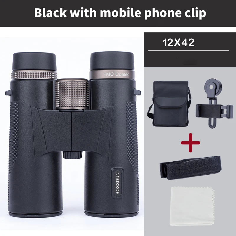 12x42 HD Professional Binoculars – ED Lens &amp; BAK4 Prism with Waterproof Metal Body