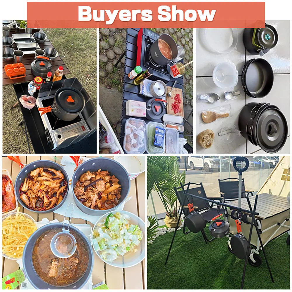 Camping Cooking Set for 2-3 People