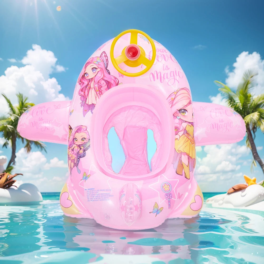Baby Inflatable Swim Ring with Steering Wheel