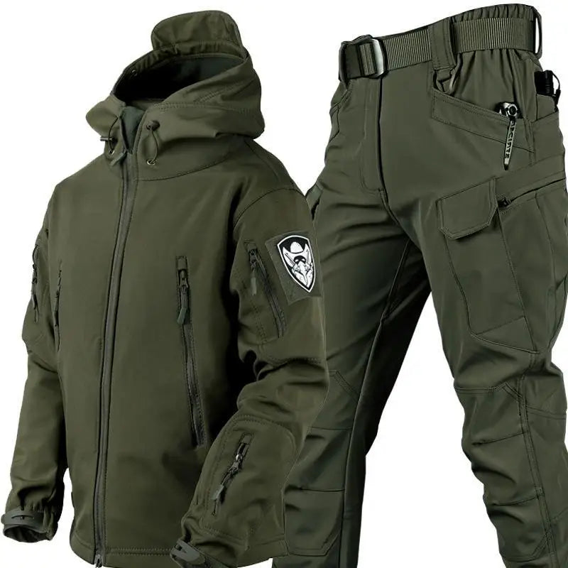 Men’s Tactical Camo Soft Shell Jacket & Pants Set