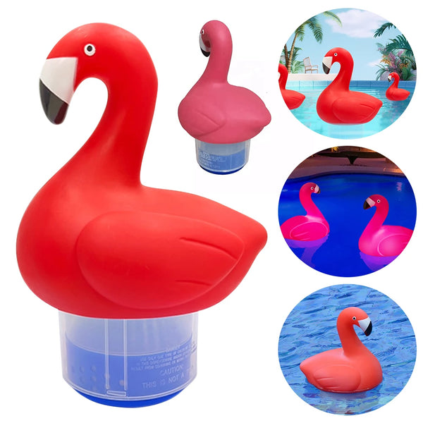 Solar Powered Flamingo Pool Chlorine Floater