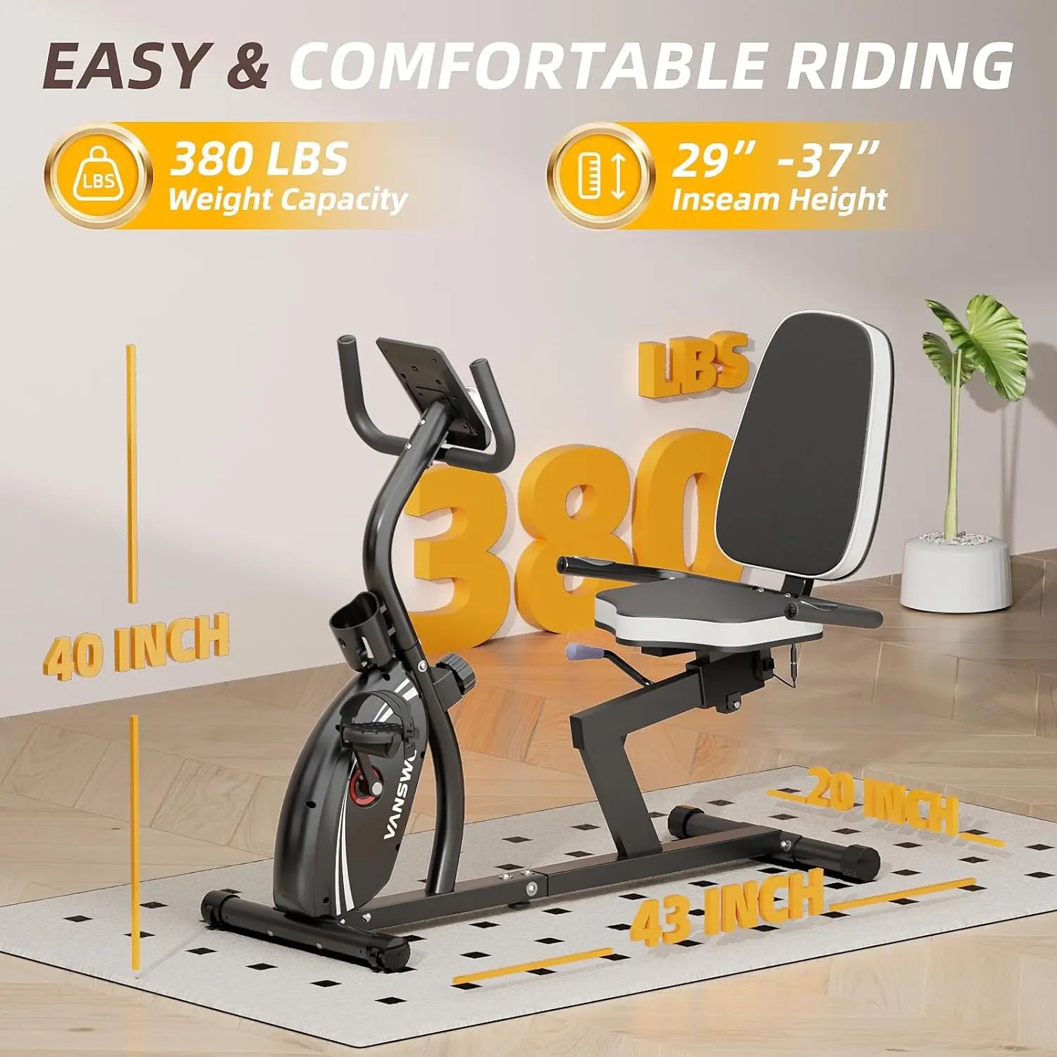 Recumbent Exercise Bike for Adults