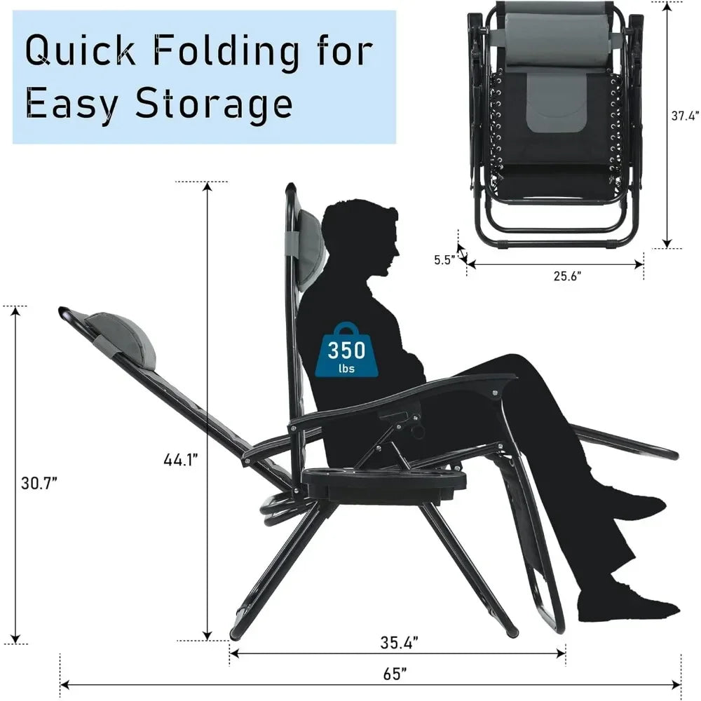 Folding Camping Chair (350 LBS Support)