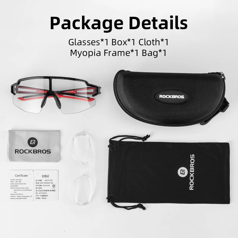 ROCKBROS Photochromic Polarized Cycling Glasses