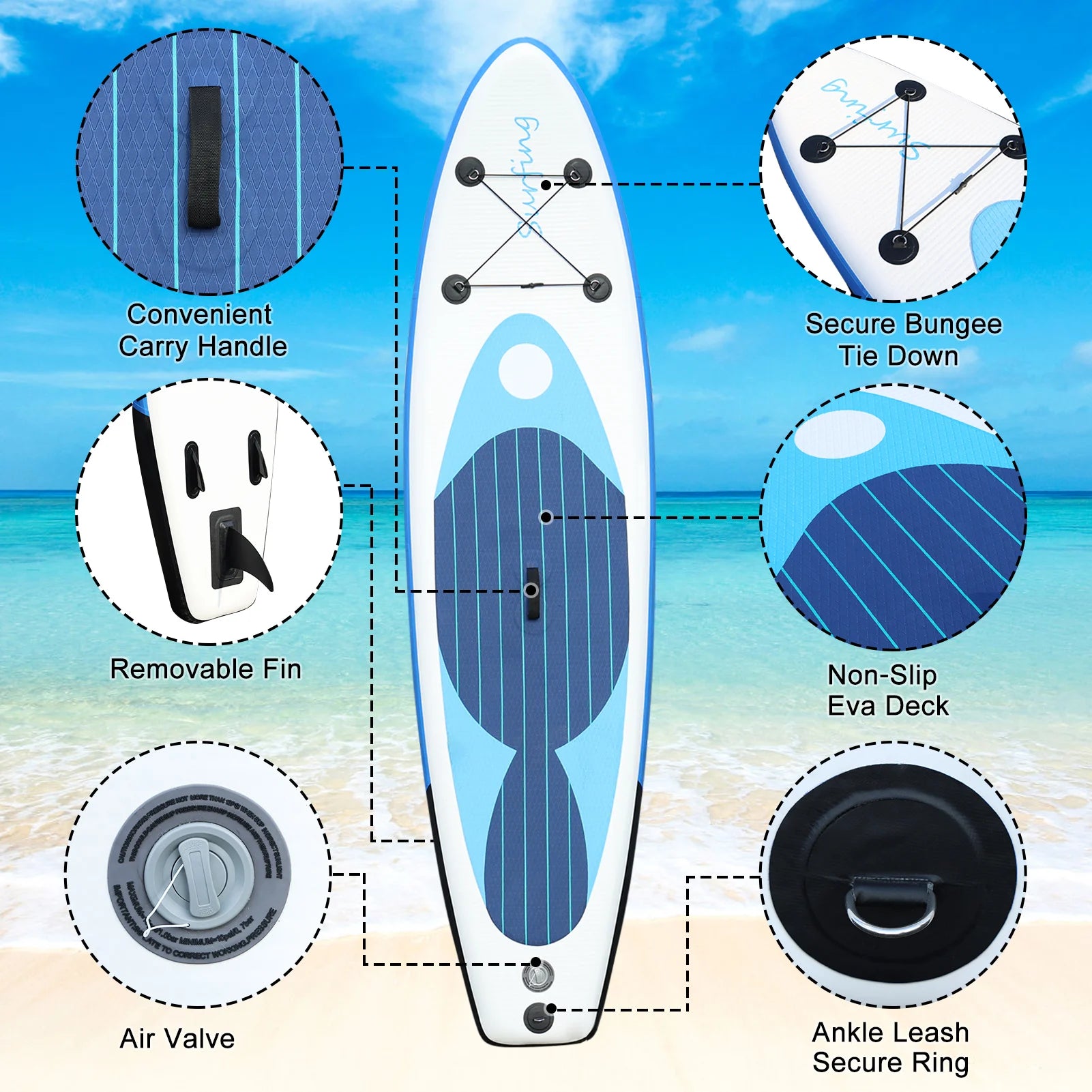 Inflatable Stand Up Paddle Board with Accessories