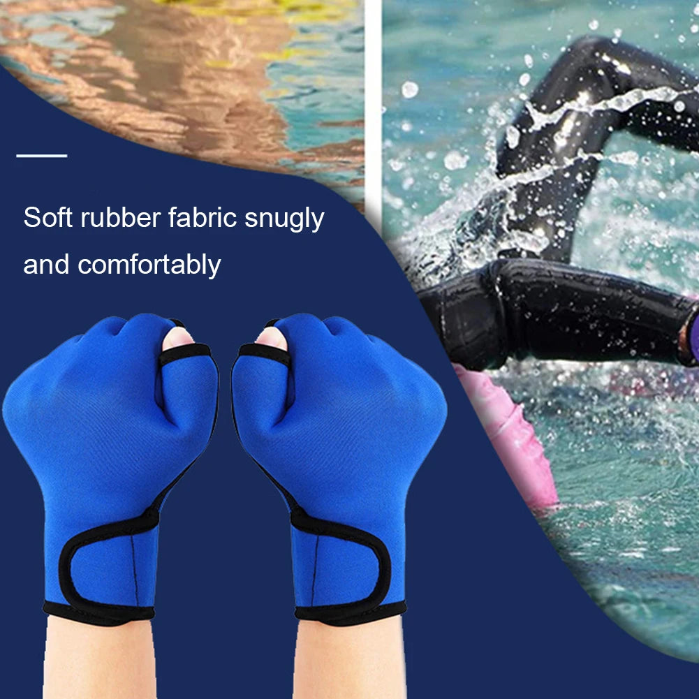 Silicone Swimming Fins Webbed Gloves