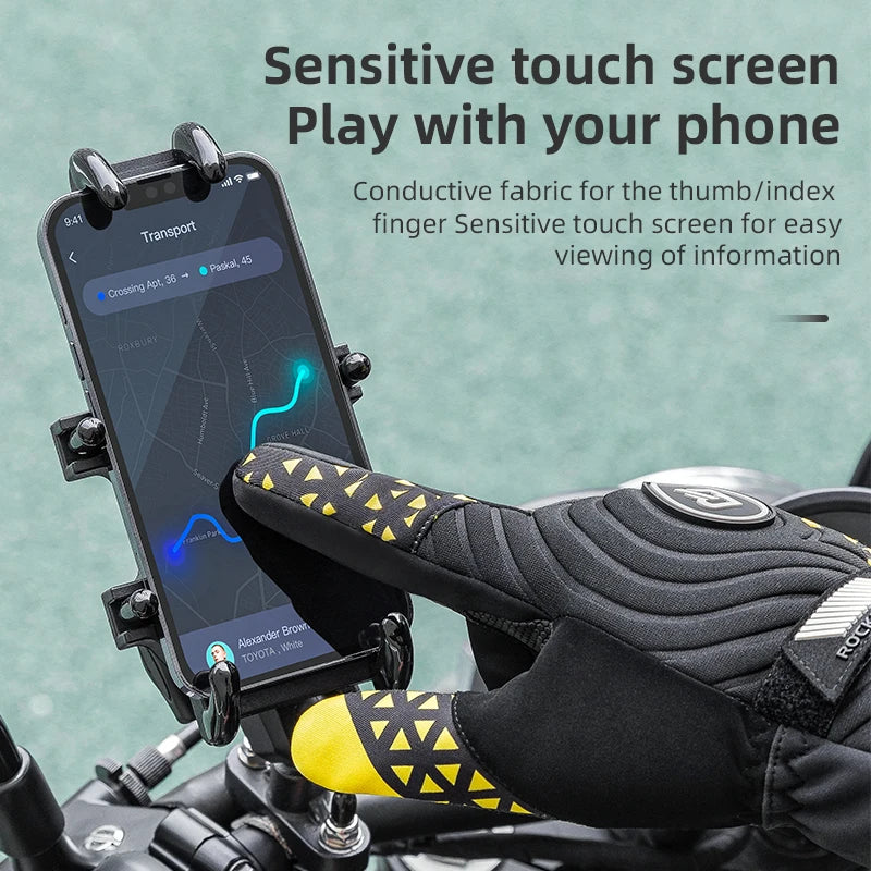 ROCKBROS Winter Bike Gloves with Touch Screen