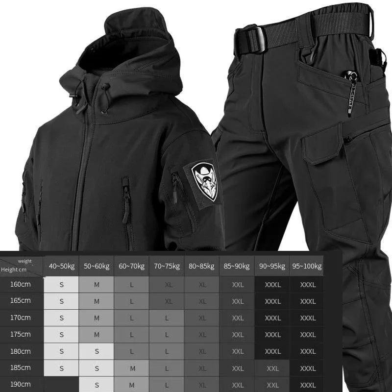 Men’s Tactical Camo Soft Shell Jacket & Pants Set