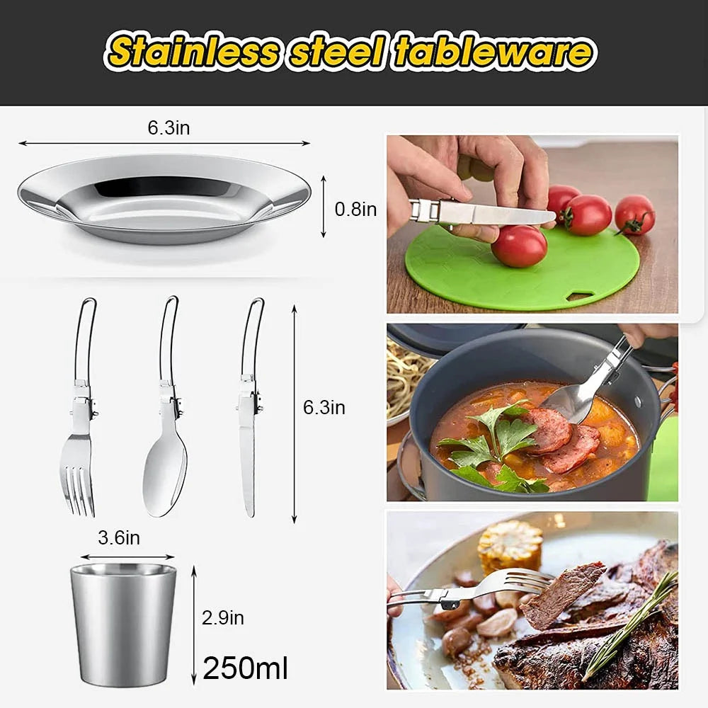 Camping Cooking Set for 2-3 People