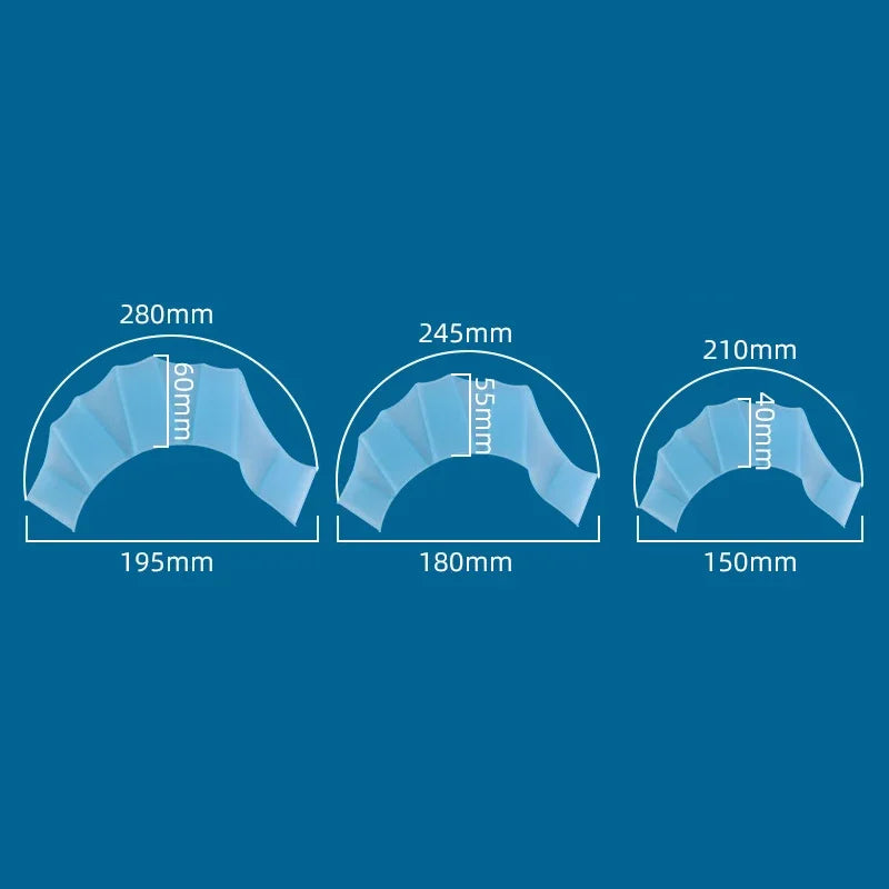 Silicone Swim Training Fins & Webbed Gloves – For Adults & Kids