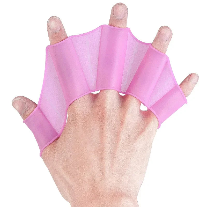 Silicone Swim Training Fins & Webbed Gloves – For Adults & Kids