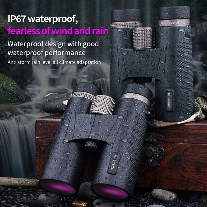 12x42 HD Professional Binoculars – ED Lens &amp; BAK4 Prism with Waterproof Metal Body
