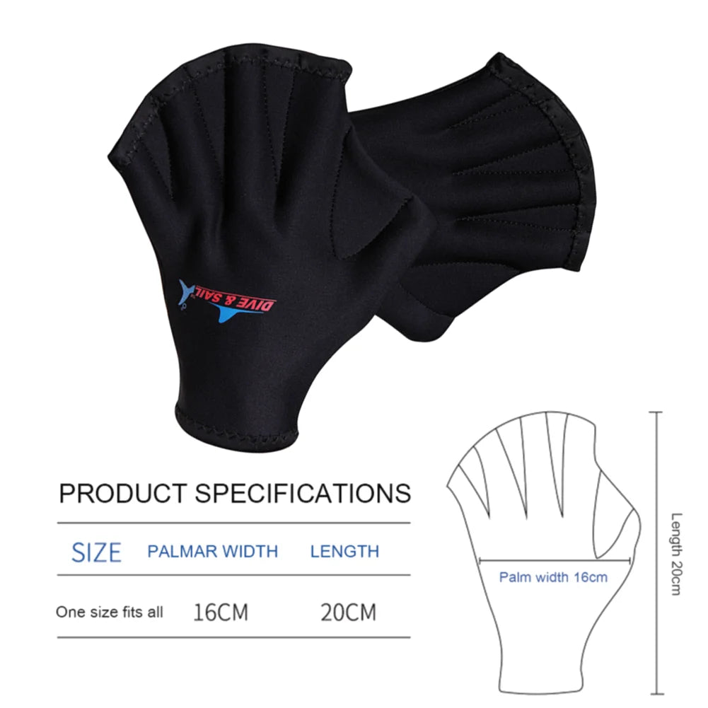 Silicone Swimming Fins Webbed Gloves