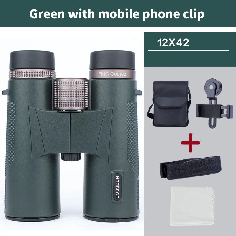 12x42 HD Professional Binoculars – ED Lens &amp; BAK4 Prism with Waterproof Metal Body